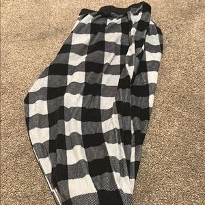 Black and White Checkered Women's Skirt